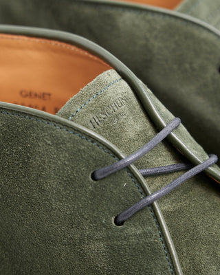 Heschung Forest Green Hydrovelours Suede Genet Chukkas Green  7