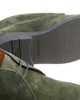 Heschung Forest Green Hydrovelours Suede Genet Chukkas Green  9