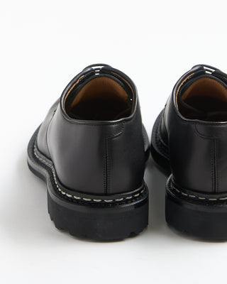 Heschung Crocus Reverse Welted Anilcalf Leather Derby Shoes Black 2131