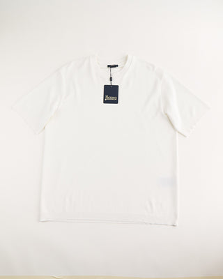 Herno Jersey Knit Short Sleeve Crew Neck T Shirt White 1 1771