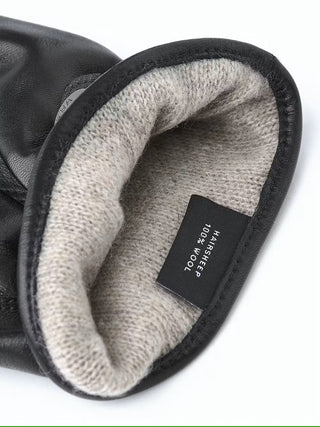 Hestra Black Sheep Leather Nelson Midweight Glove Black FW23 4