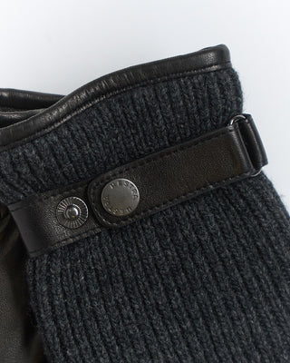 Hestra Christopher Knit Wool Backhand Leather Gloves Black 1 2