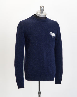Gallia Alpaca Blend sheepish Navy Crewneck Sweater Navy 