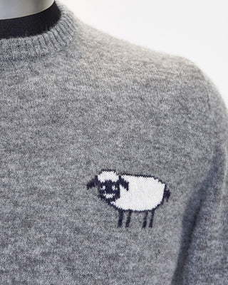 Gallia Alpaca Blend sheepish Grey Crewneck Sweater Grey  1