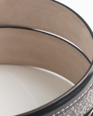 Leyva Faded Cowhide  Suede Leather Belt Grey  Black  2