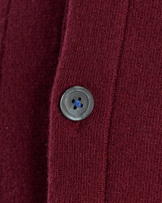 Gallia 100% Carded Merino Stitch Knit Cardigan Burgundy 123