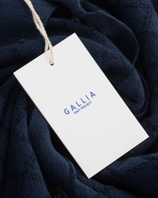 Gallia Yrma Argyle Links Long Sleeve Knit Shirt Navy 1 5
