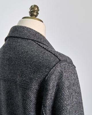 Harris Wharf London Jacquard Twill Stretch Knit Utility Jacket Grey 566