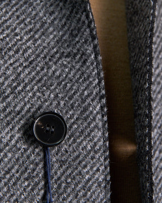 Harris Wharf London Jacquard Twill Stretch Knit Utility Jacket Grey 567