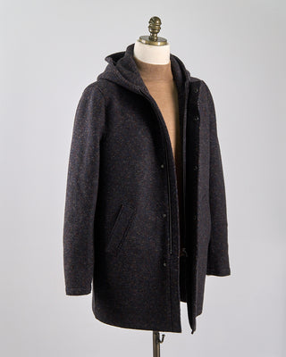 Harris Wharf London Boiled Wool Sweater Parka Charcoal 570