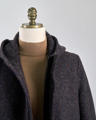 Harris Wharf London Boiled Wool Sweater Parka Charcoal 571