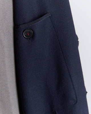 Harris Wharf London Superfine Merino Stretch Knit Sweater Blazer Navy 2672 7