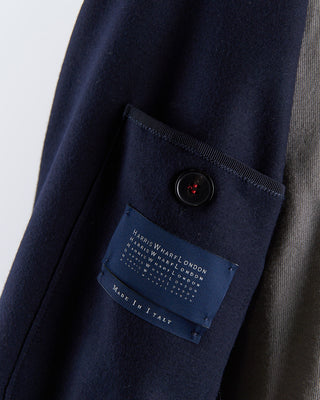 Harris Wharf London Superfine Merino Stretch Knit Sweater Blazer Navy 2672 8