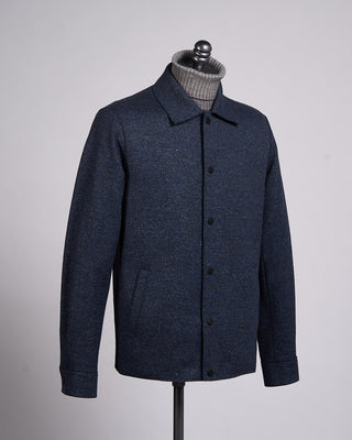 Harris Wharf London Wool Donegal Coach Jacket Blue 2 2283