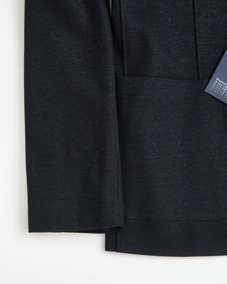 Harris Wharf London Men 2B. Blazer Linen Blend Black 0 2