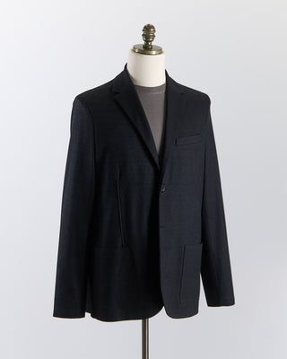 Harris Wharf London Heathered Knit Soft Black Blazer Black 2672