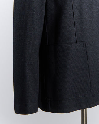 Harris Wharf London Heathered Knit Soft Black Blazer Black 2672 3