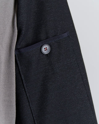 Harris Wharf London Heathered Knit Soft Black Blazer Black 2672 7