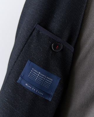 Harris Wharf London Heathered Knit Soft Black Blazer Black 2672 8