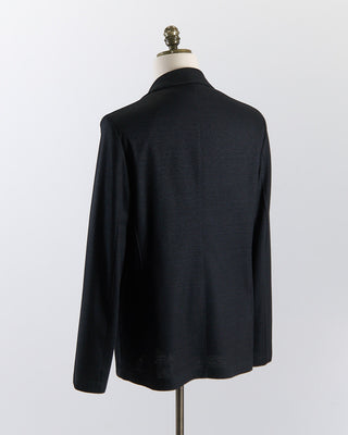 Harris Wharf London Heathered Knit Soft Black Blazer Black  1