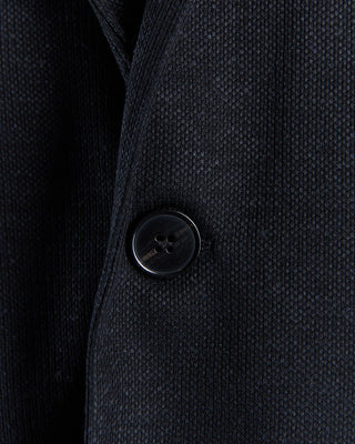 Harris Wharf London Heathered Knit Soft Black Blazer Black  4