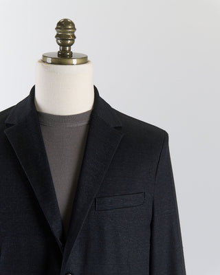 Harris Wharf London Heathered Knit Soft Black Blazer Black  5