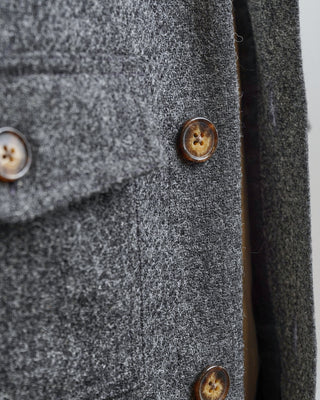 Portuguese Flannel Grey Woolen Field Jacket Grey  5