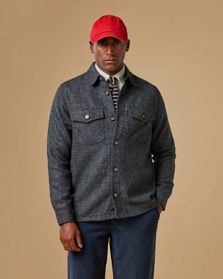 Portuguese Flannel Grey Woolen Field Jacket Grey 1