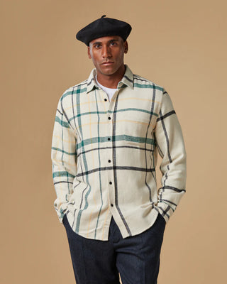 Portuguese Flannel Displacement 3 Thick Flannel Shirt Cream 1