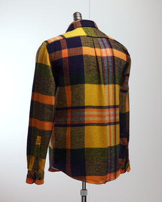 Portuguese Flannel Tirol Bold Plaid Flannel Shirt Yellow  7