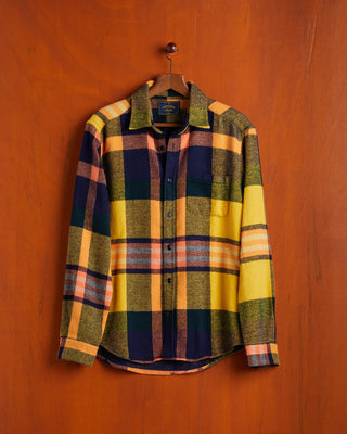 Portuguese Flannel Tirol Bold Plaid Flannel Shirt Yellow 0