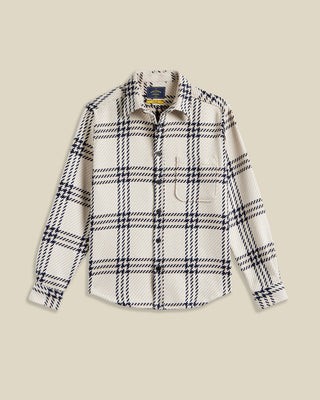 Portuguese Flannel Oversized Plaid Upper Overshirt Ecru 1