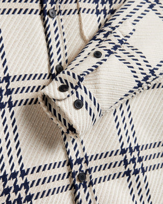 Portuguese Flannel Oversized Plaid Upper Overshirt Ecru 4