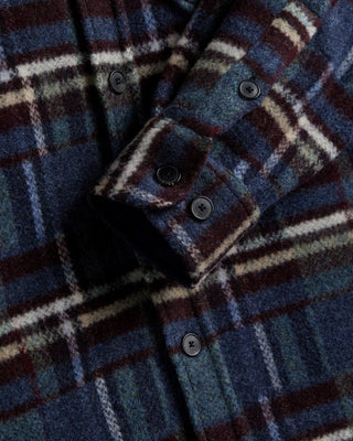 Portuguese Flannel Wool Virgo Ii Chunky Overshirt Blue 2