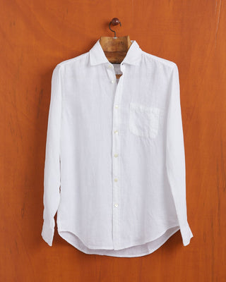 Portuguese Flannel 100% Linen Shirt White SS24