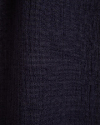 Portuguese Flannel Grain Cotton Navy Camp Collar Shirt Navy SS24 3