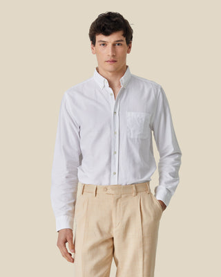 Belavista Off White Cotton Button Down Shirt