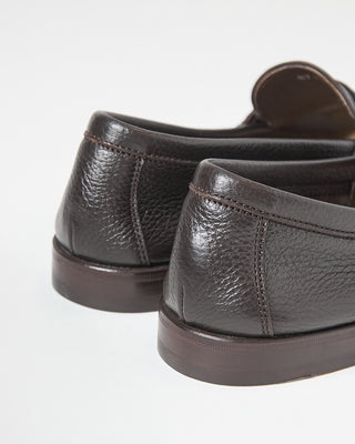 Berwick Unlined Pebbled Leather Flex Loafers Chocolate 517