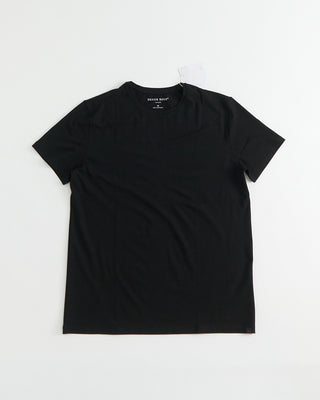 Derek Rose Micro Modal Basel Solid Black Crew Neck T Shirt Black 1 3