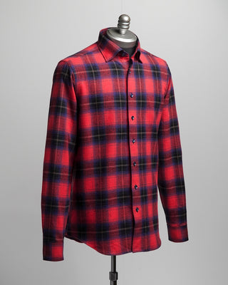 Blazer For Men by Royal Shirt Mammoth Flannel Cotton Tartan Check Shirt Red  6