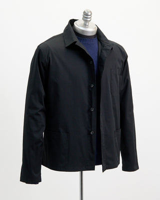 Blazer For Men by Royal Shirt Japanese Supima Cotton Stretch Shirt Jacket Black 