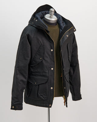 Ceccarelli 7031 Wx Iconic Fisherman Waxed Parka Black  4