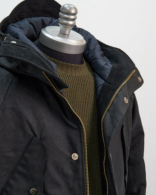 Ceccarelli 7031 Wx Iconic Fisherman Waxed Parka Black  5