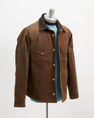 Manifattura Ceccarelli 7073 Wx Heavy Waxed Shirt Jacket Tan  Brown 