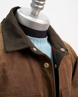 Manifattura Ceccarelli 7073 Wx Heavy Waxed Shirt Jacket Tan  Brown  1