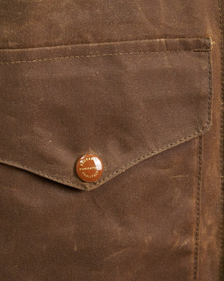 Manifattura Ceccarelli 7073 Wx Heavy Waxed Shirt Jacket Tan  Brown  2