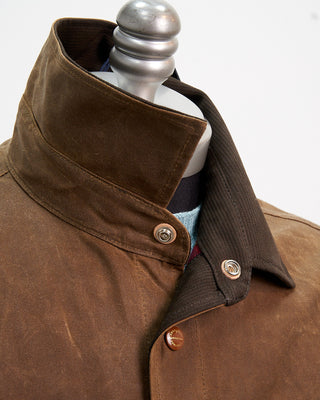 Manifattura Ceccarelli 7073 Wx Heavy Waxed Shirt Jacket Tan  Brown  3