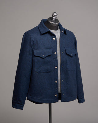 Manifattura Ceccarelli 7083 Qr Wool Heavy Shirt Indigo 1