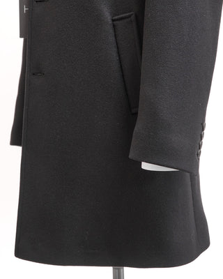HiSo Black Wool  Cashmere Hybrid Topcoat Black  1