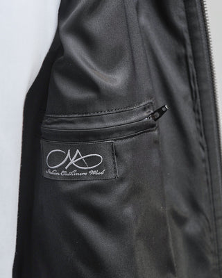 HiSo Black Wool  Cashmere Hybrid Topcoat Black  7